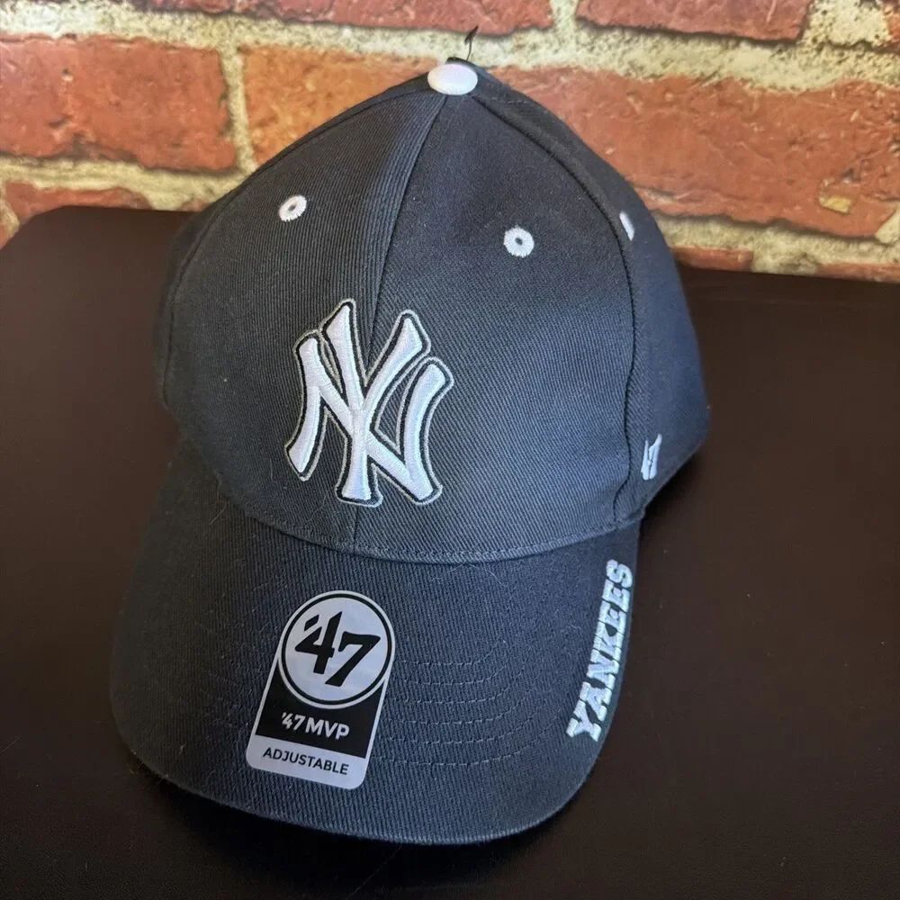 47 Brand New York Yankees MVP Adjustable Blue Baseball Hat NEW